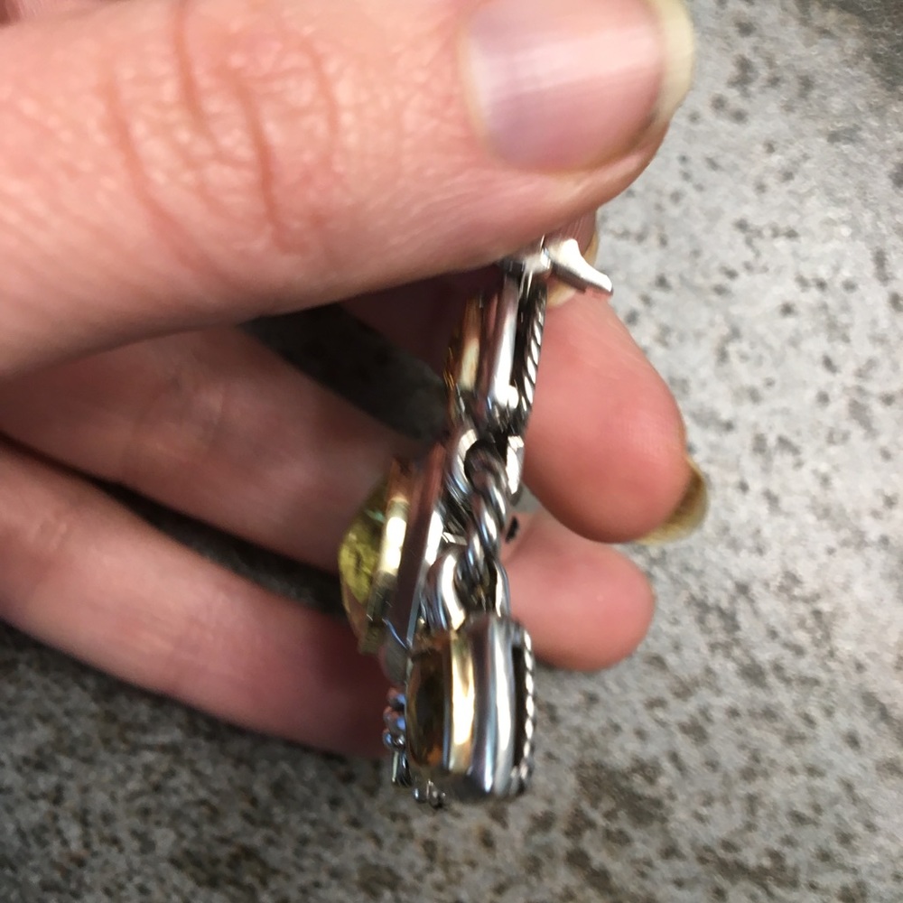 David Yurman Renaissance Pendant Peridot Citrine - Picture 4 of 5